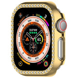 Apple Watch 10 (46mm) Hard Plastic Case - Gold / Rhinestone