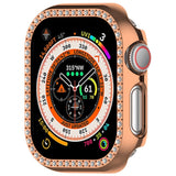 Apple Watch 10 (46mm) Hard Plastic Case - Rose Gold / Rhinestone