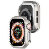 Apple Watch 10 (46mm) Hard Plastic Case - Gray / Rhinestone