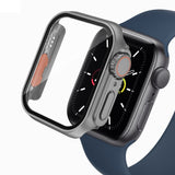 Apple Watch 11 / 10 (46mm) Hard Plastic Case with Built-In Screen Protector Glass - Grey
