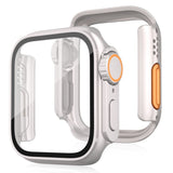 Apple Watch 11 / 10 (46mm) Hard Plastic Case with Built-In Screen Protector Glass - Starlight