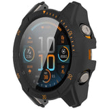 Garmin Tactix 8 AMOLED (51mm) Hard Plastic Case with Screen Protector Glass - Black / Orange