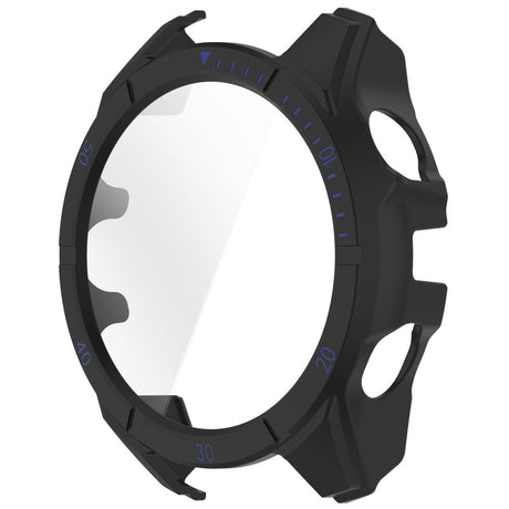 Garmin Tactix 8 AMOLED (47mm) Hard Plastic Case with Screen Protector Glass - Black / Blue