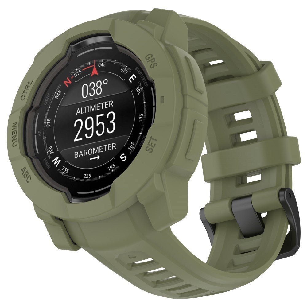 Garmin Instinct 3 AMOLED / Solar (50mm) Bumper Silicone Case - Army Green