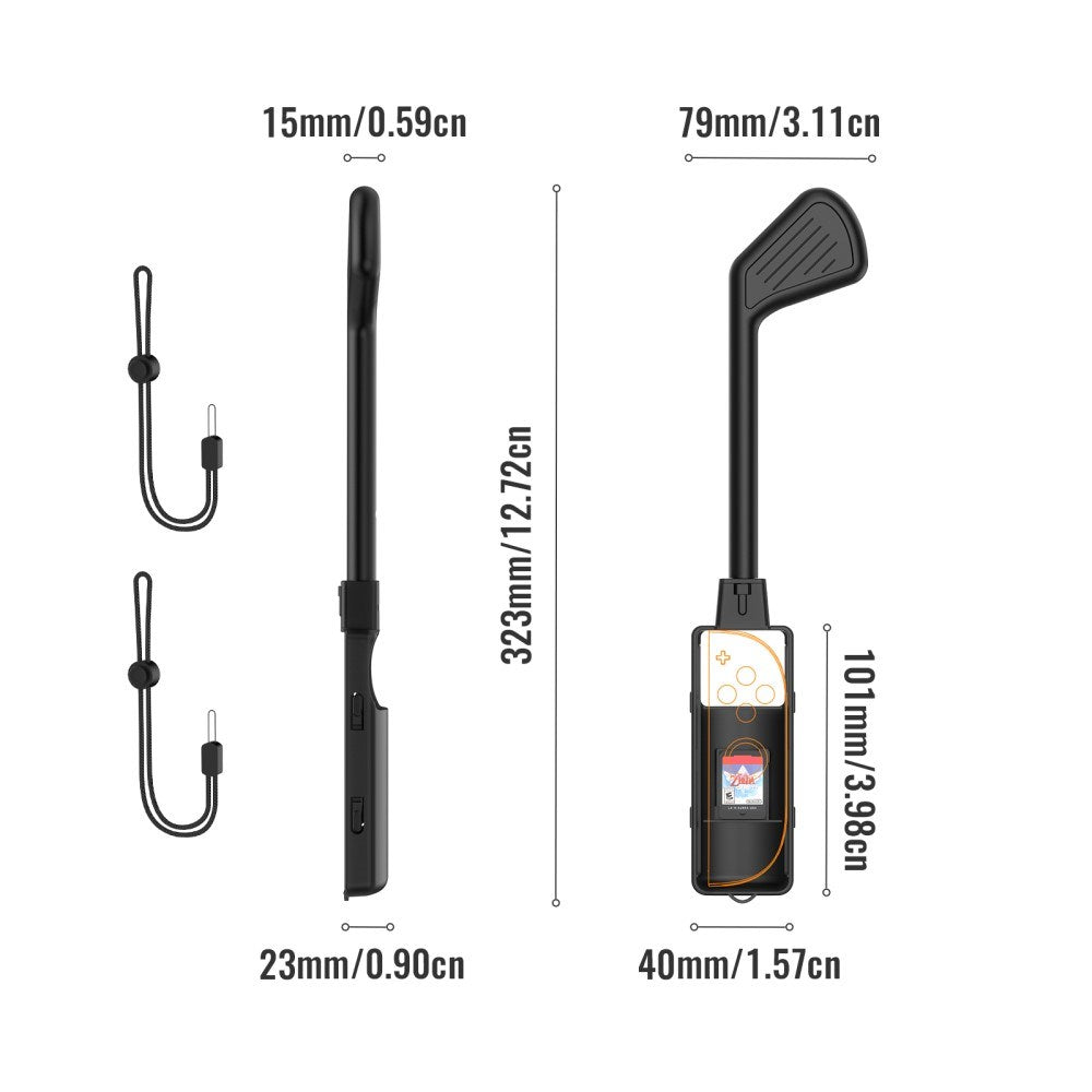 Golf Club for Nintendo Switch 2 Controller - 2 pcs - Black