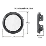 Google Pixel Watch 4 (41mm) Hard Plastic Case with Built-in Screen Protector - Silver