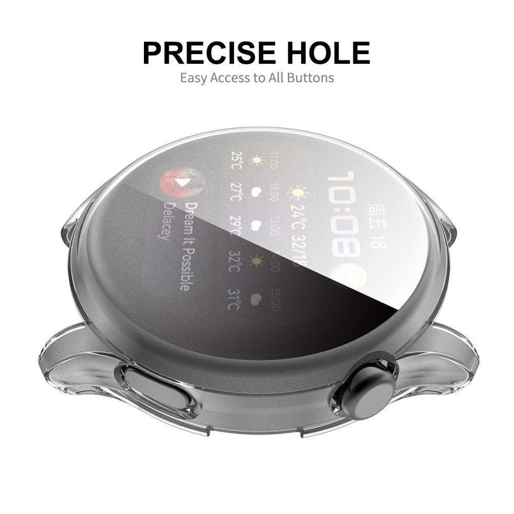 Huawei Watch 3 Enkay Flexible Plastic Case w. Screen Protector - Transparent