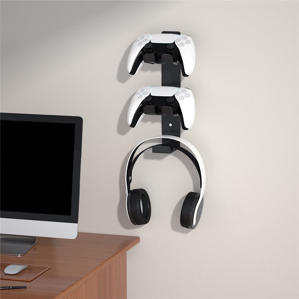 Wall Mounted Stand for Controllers / Headsets - Black