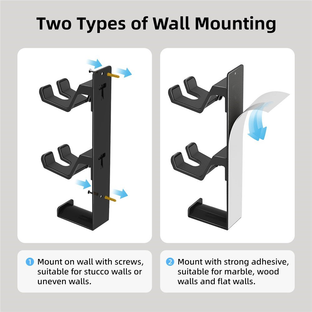 Wall Mounted Stand for Controllers / Headsets - Black
