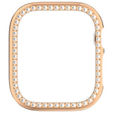 Apple Watch Series 12 (42mm) Hard Plastic Case - Rose Gold & Rhinestones