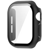 Apple Watch Series 12 (42mm) Hard Plastic Case with Built-In Screen Protector Glass - Black