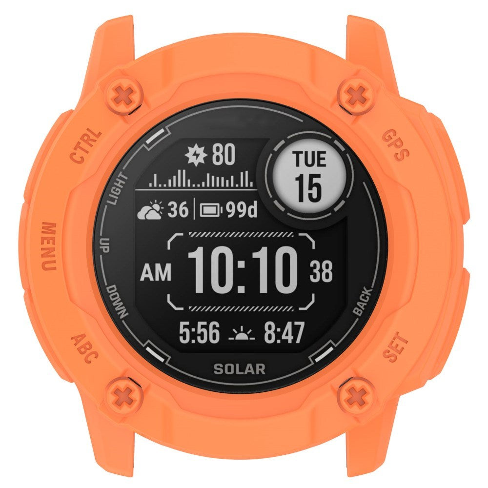 Garmin Instinct 2X Solar Flexible TPU Plastic Case - Orange