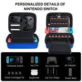 Travel Case for Nintendo Switch / Switch OLED - Blue / Red