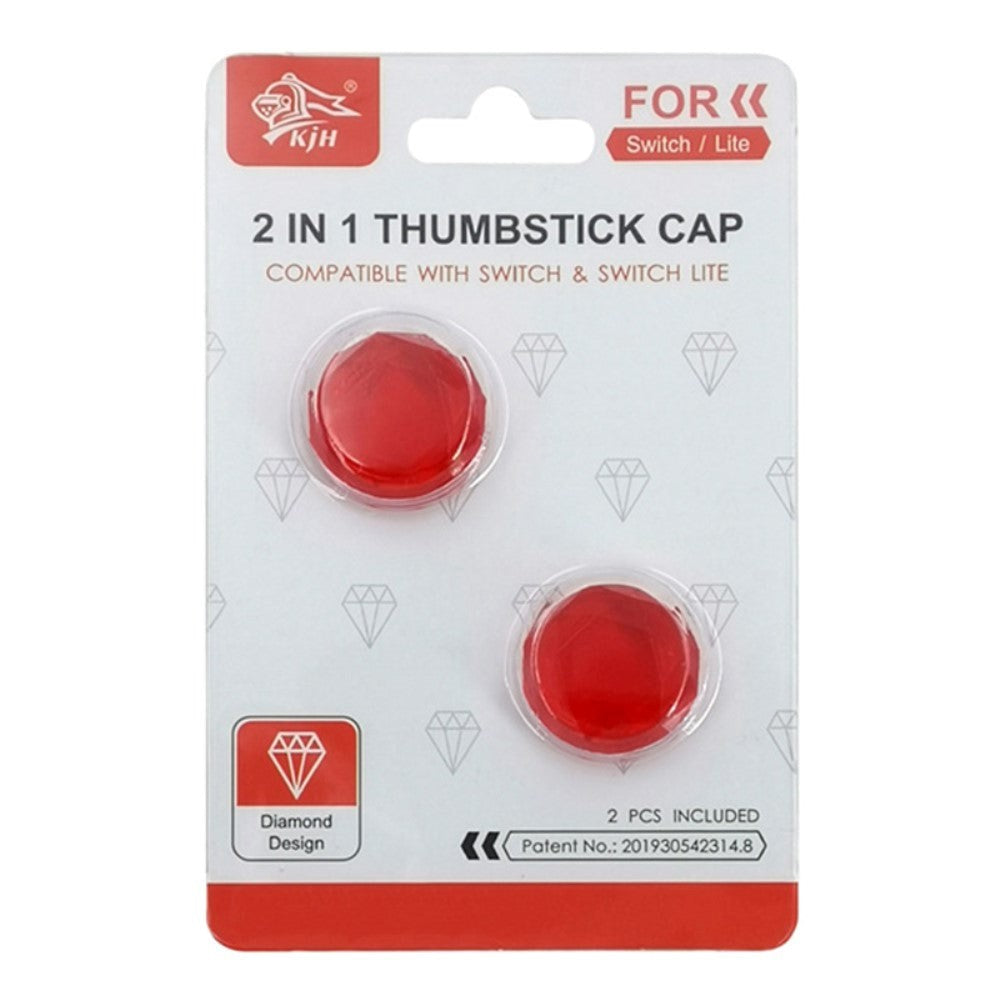 Nintendo Switch / Switch Lite Acrylic Joystick Thumb Stick Grip Cap - Red