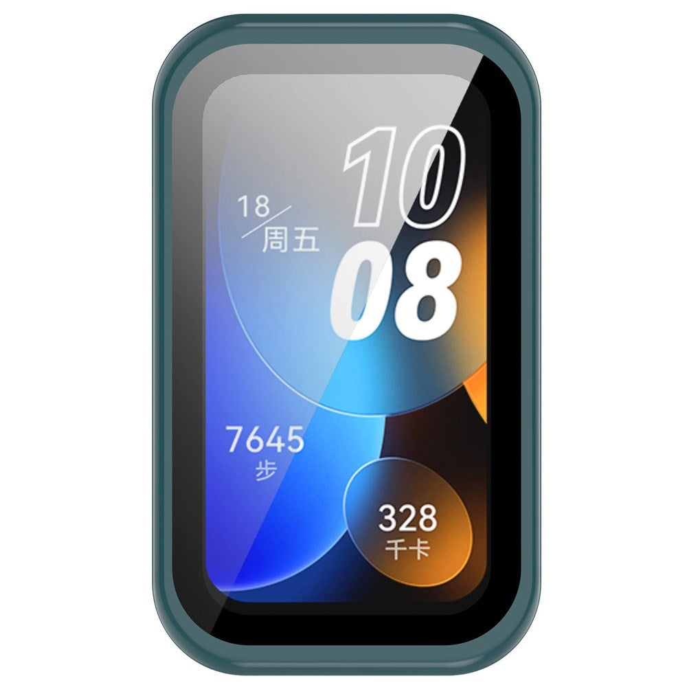 Huawei Band 10 / 9 / 8 EIDERWOOD Hard Plastic Case with Protective Glass – Green