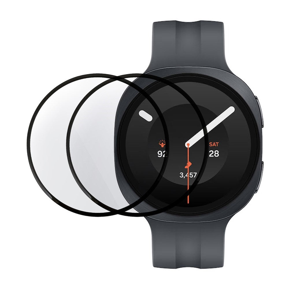 Samsung Galaxy Watch 9 (44mm) Screen Protector Film - 2 pcs - Transparent / Black Edge