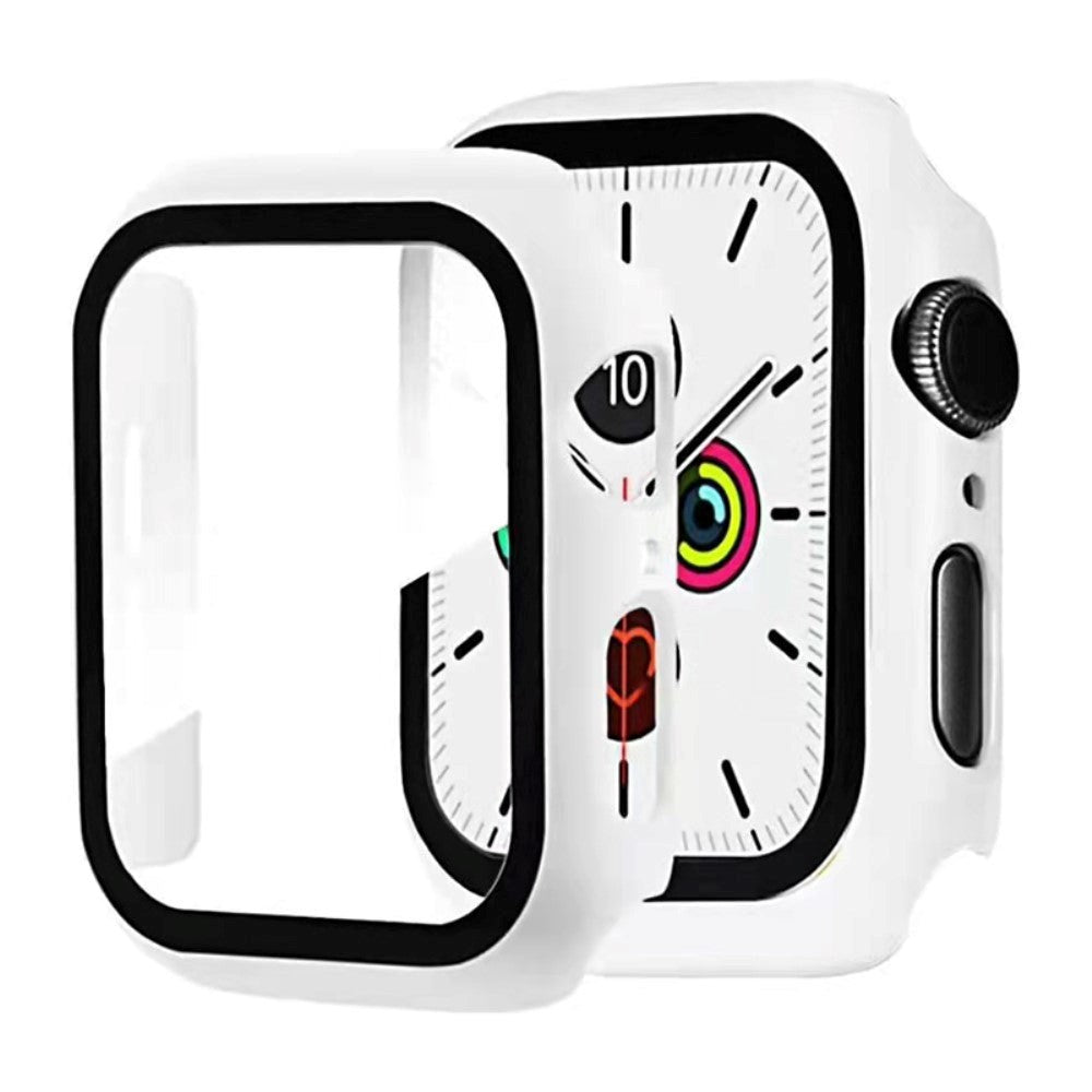 Apple Watch 8 / 7 (41mm) Hard Plastic Case w. Built-in Screen Protector - White