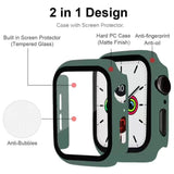 Apple Watch 8 / 7 (45mm) Hard Plastic Case w. Built-in Screen Protector - Green