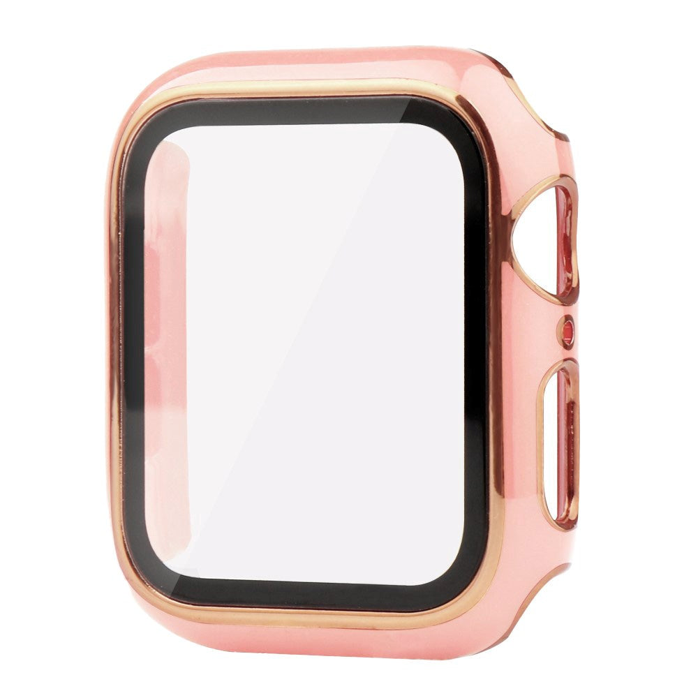 Apple Watch Ultra (49mm) Hard Plastic Case w. Built-in Screen Protection - Pink / Gold