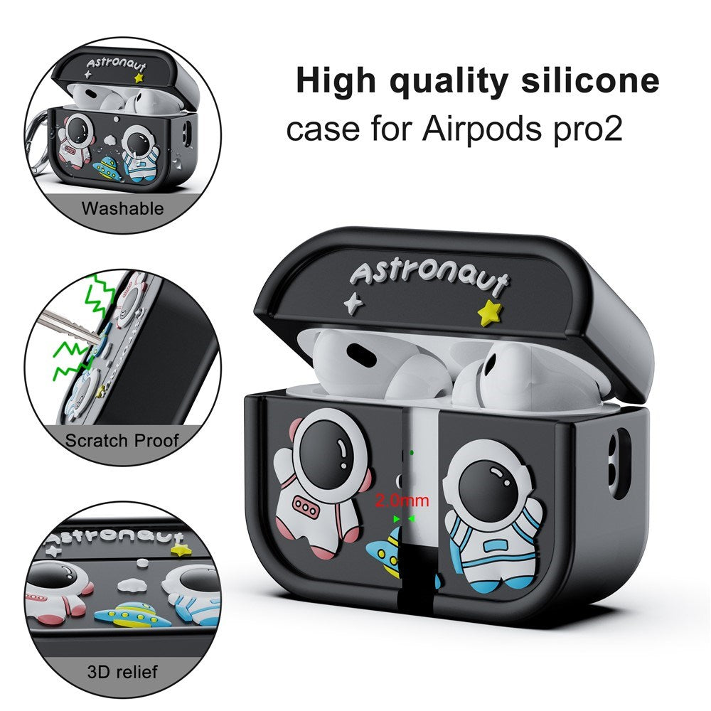 Apple AirPods Pro (2nd Gen.) Silicone Case with Astronaut Design - Black