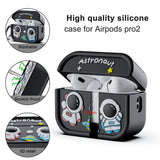 Apple AirPods Pro (2nd Gen.) Silicone Case with Astronaut Design - Black
