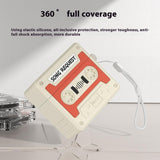 AirPods 4 Retro Cassette Player Silicone Case - Orange/Beige