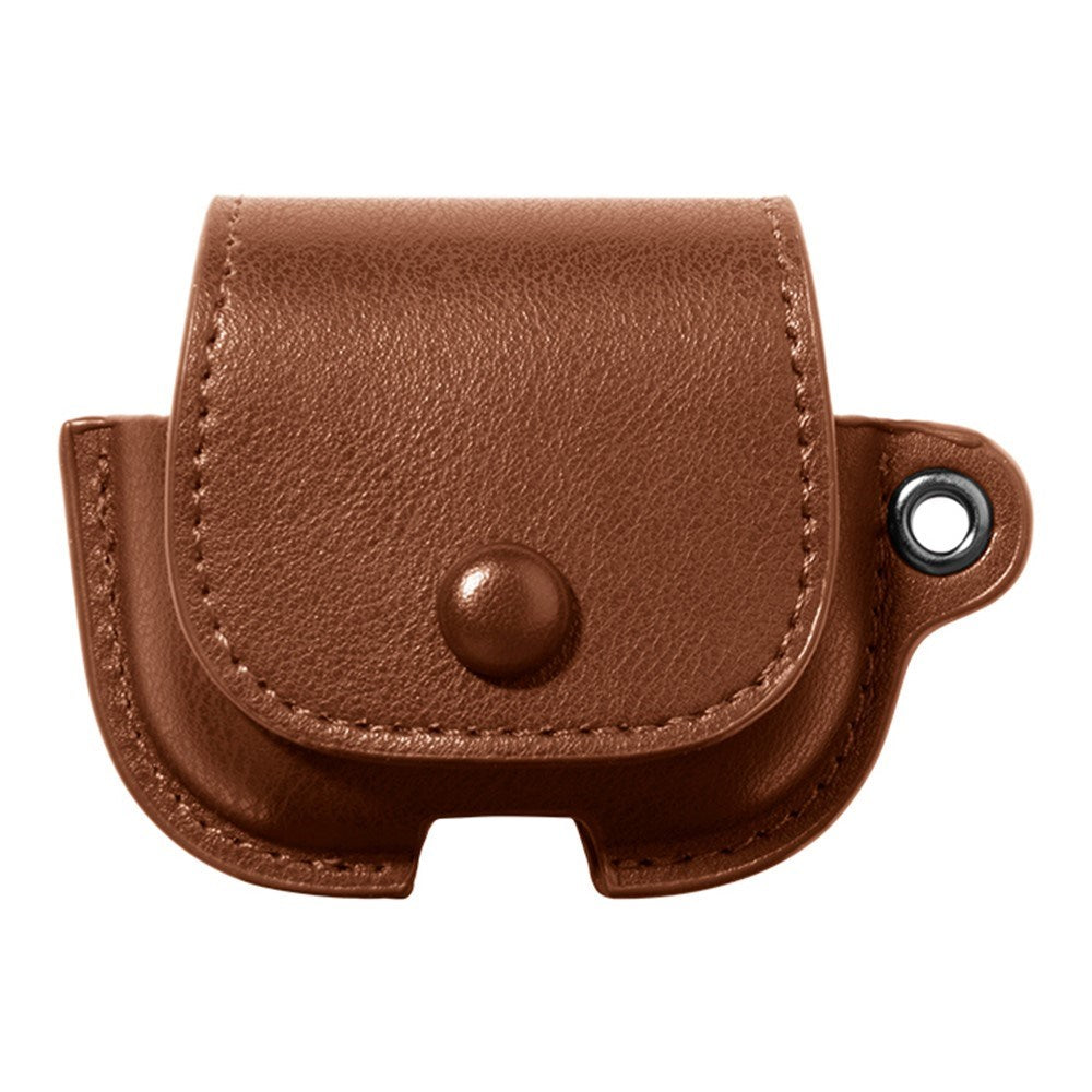 Apple AirPods (3rd Gen.) Faux Leather Case with Button Closure - Light Brown