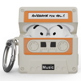 Apple AirPods (4th Gen.) Silicone Case with Cassette Tape Design - Beige