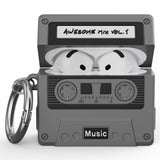 Apple AirPods (4th Gen.) Silicone Case with Cassette Tape Design - Grey