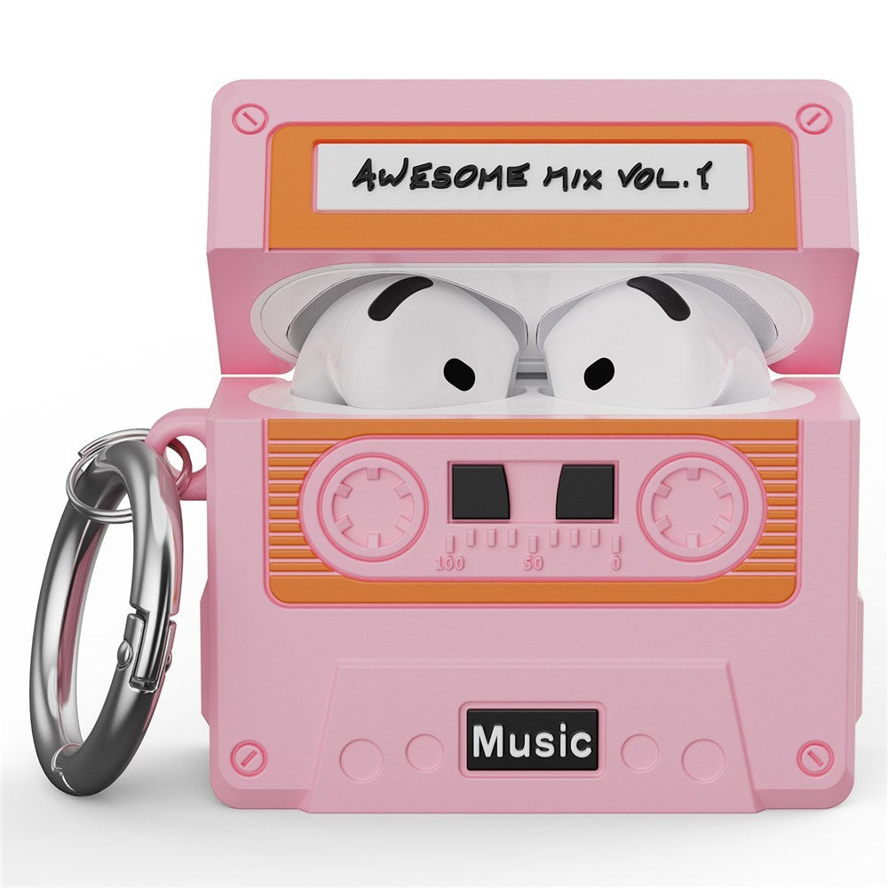 Apple AirPods (4th Gen.) Silicone Case with Cassette Tape Design - Pink