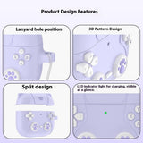 Apple AirPods Pro (3rd Gen.) Silicone Cat Case With Gamer Design - Grey