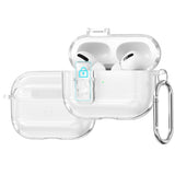 Apple AirPods Pro (3rd gen.) Hybrid Plastic Case with Carabiner - Transparent