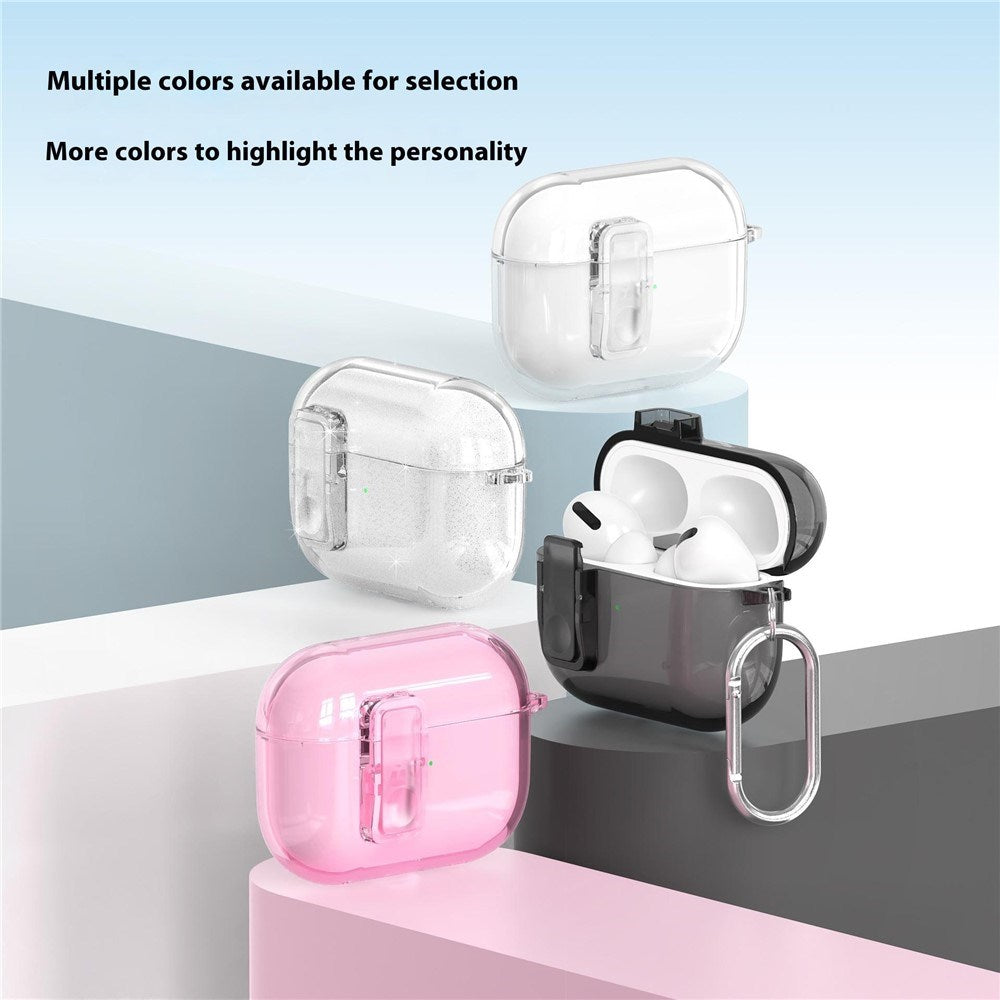 Apple AirPods Pro (3rd gen.) Hybrid Plastic Case with Carabiner - Transparent