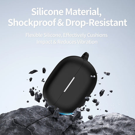 Huawei FreeBuds Pro 5 Silicone Case with Carabiner - Black