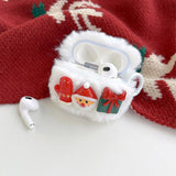 Apple AirPods (3 gen.) Flexible Plastic Christmas Cover w. Wool Cover - Christmas Figures - White