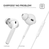 Apple AirPods (1st & 2nd Gen) Earbuds 3 Pack with Storage Case - Size S - Light Blue