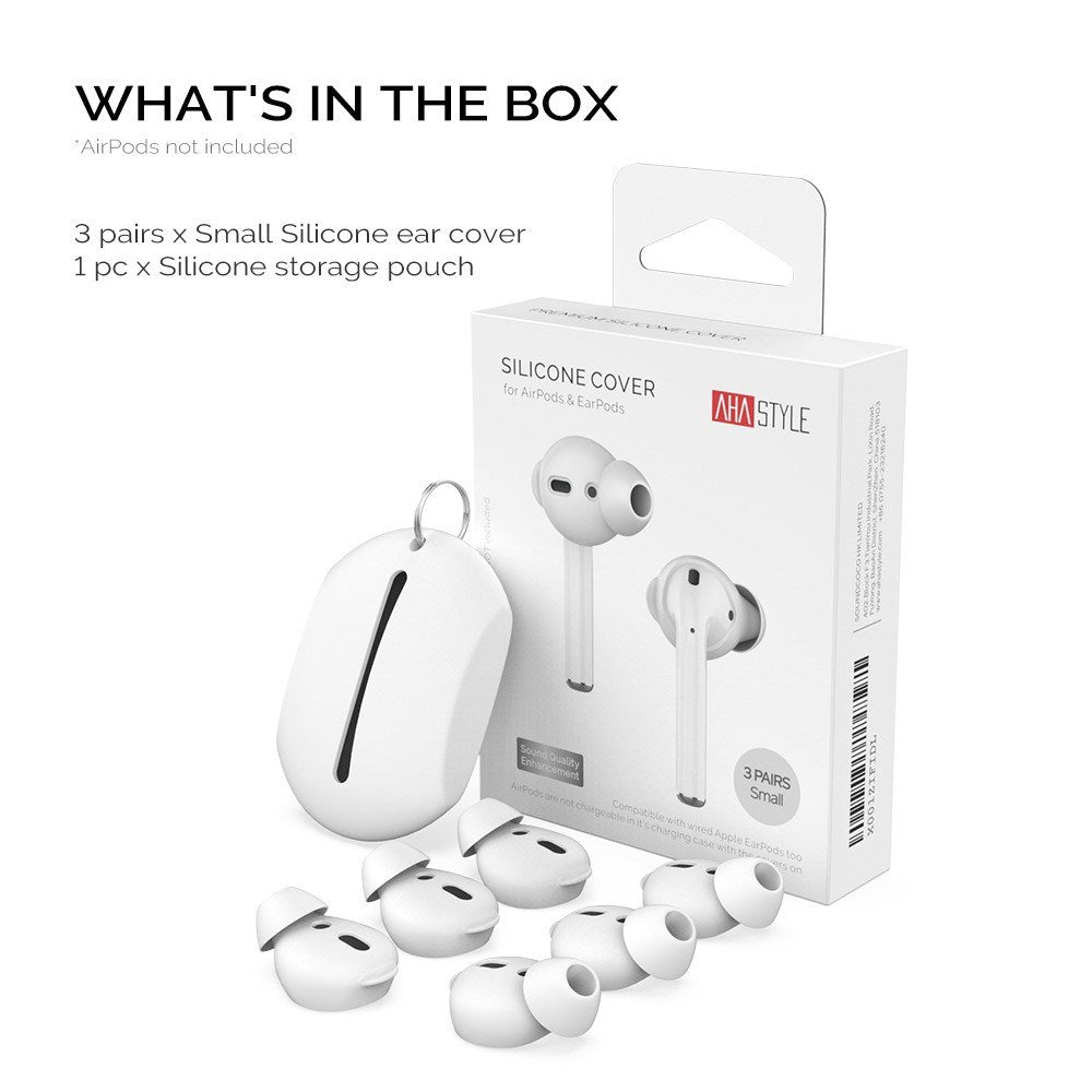 Apple AirPods (1st & 2nd Gen) Earbuds 3 Pack with Storage Case - Size S - White