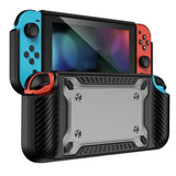 Nintendo Switch OLED Plastic Case w. Ergonomic Grip - Black / Transparent