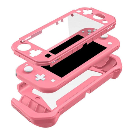 Nintendo Switch Lite 360° Plastic Case w. Screen Protection - Pink