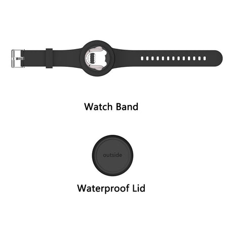 Apple AirTag Silicone Strap with 3D Design - Black / Shark