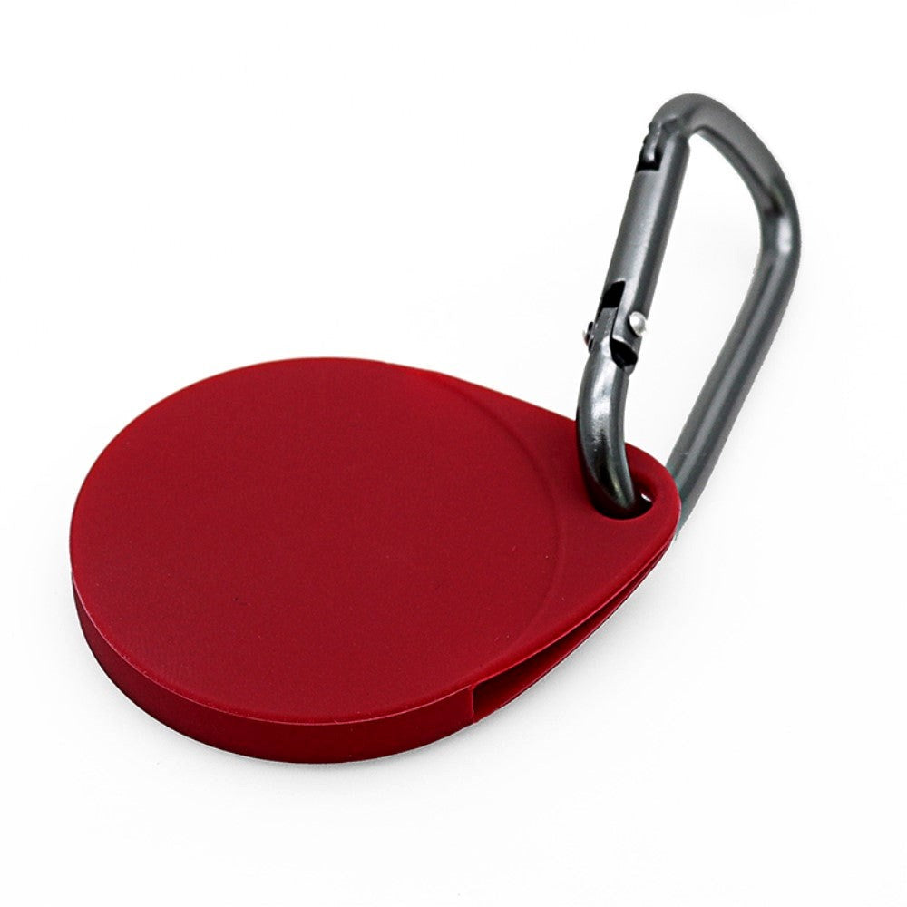 AirTag Silicone Case w. Carabiner - Wine Red