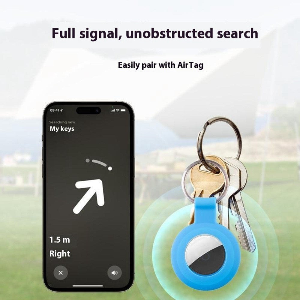 Apple AirTag Silicone Case with Carabiner - Red Rainbow