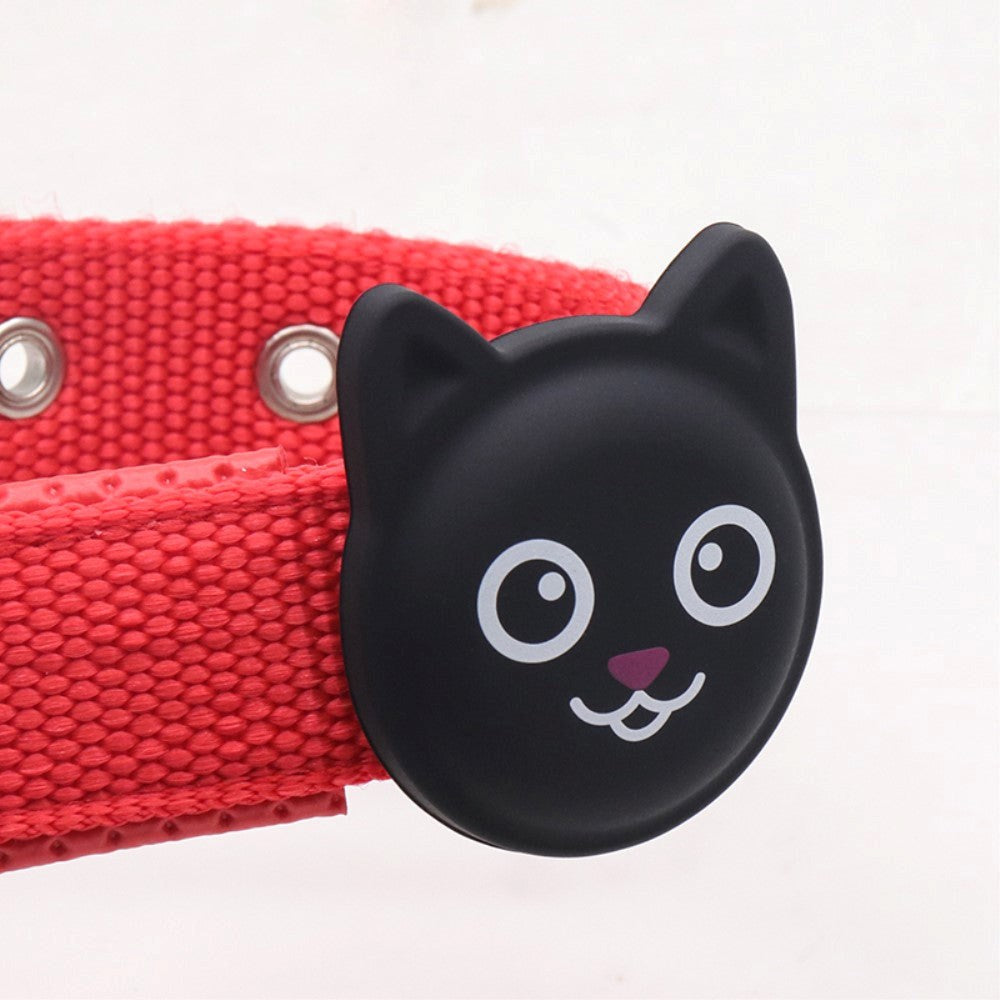 AirTag Plastic Case with Cat Face - Green