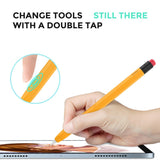 Apple Pencil 1 Generation Soft Silicone Pencil Case - Orange