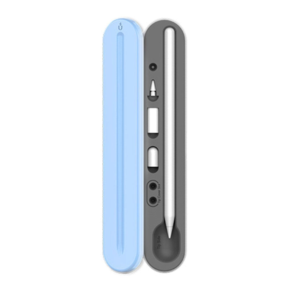 Apple Pencil Storage Hard Case in PC Plastic V2 - Blue / White