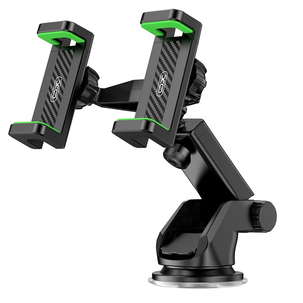 XO C117 Mobile Phone Holder for Car with 2 Arms - Dashboard - Max Mobile: 60 - 90mm - Black - (DEMO)