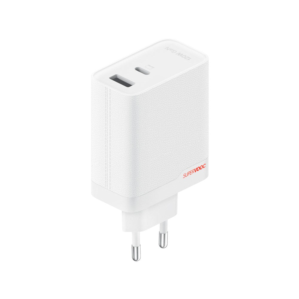 OnePlus Wall Charger with USB-C to USB-C Cable - 120W USB-C / USB-A - White