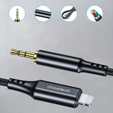 Choetech AUX007 Lightning to 3.5mm Minijack Cable - 1m - Black
