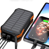 Choetech Powerbank with Solar Cell - 2 x USB-A 10W & Qi-Charging - 10,000mAh - Black