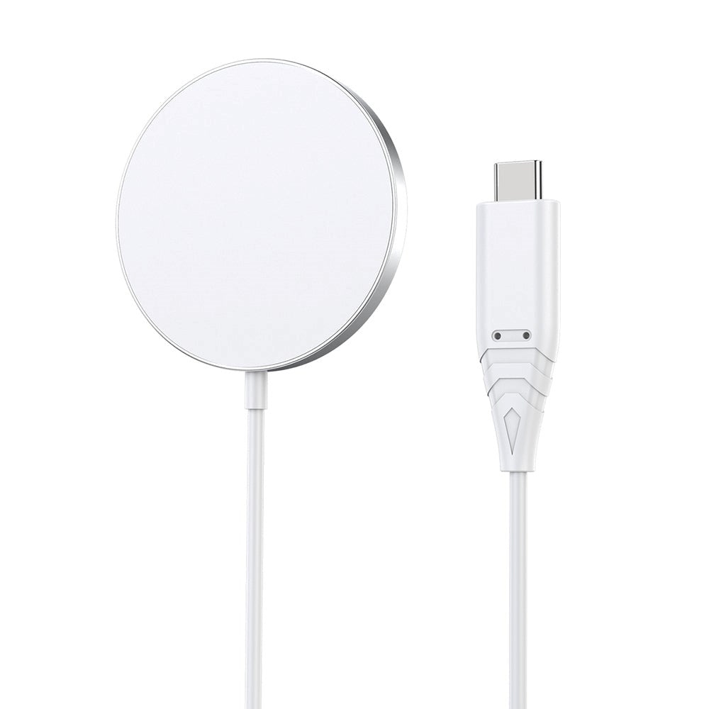 Choetech MagLeap Magnetic Wireless Charger 15W with Stand - MagSafe Compatible- White / Silver